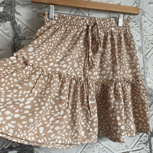 Ruffle Spotted Mini Skirt - Picture 1 of 5